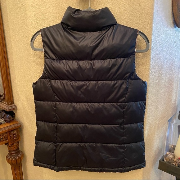 PINK Victoria’s Secret Black Puffer Vest with Leopard Trim Size Small - Picture 4 of 7